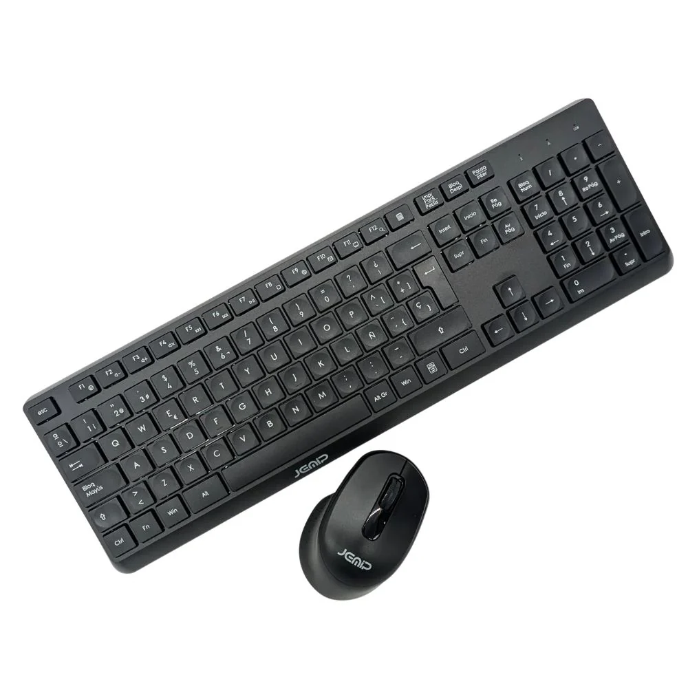 Jemip Combo De Teclado + Mouse Inalambrico Avant Garde Color Negro