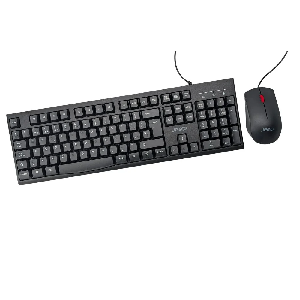 Jemip Combo De Teclado + Mouse Office Color Negro