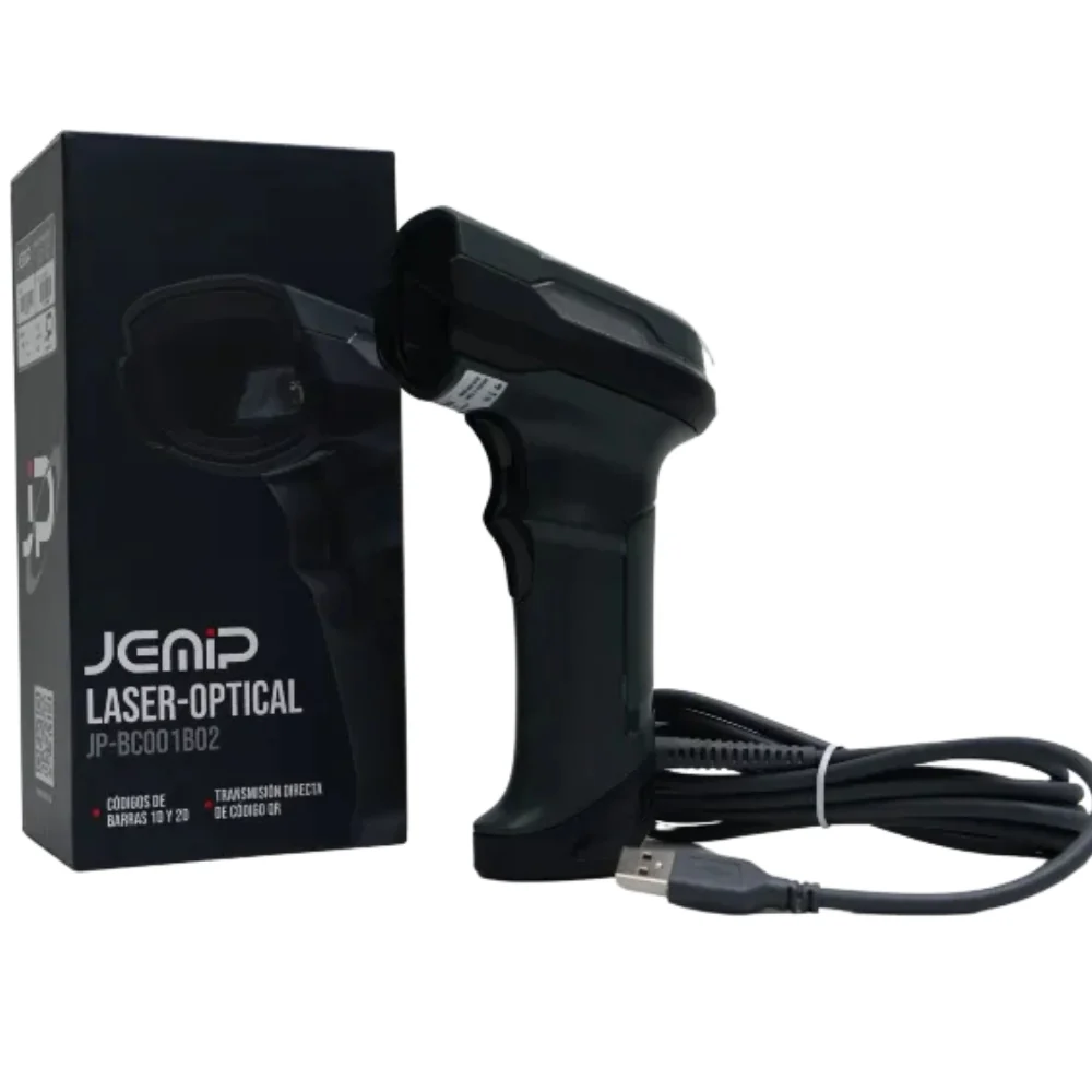 Jemip Lector De Código De Barras Laser Optical Color Negro