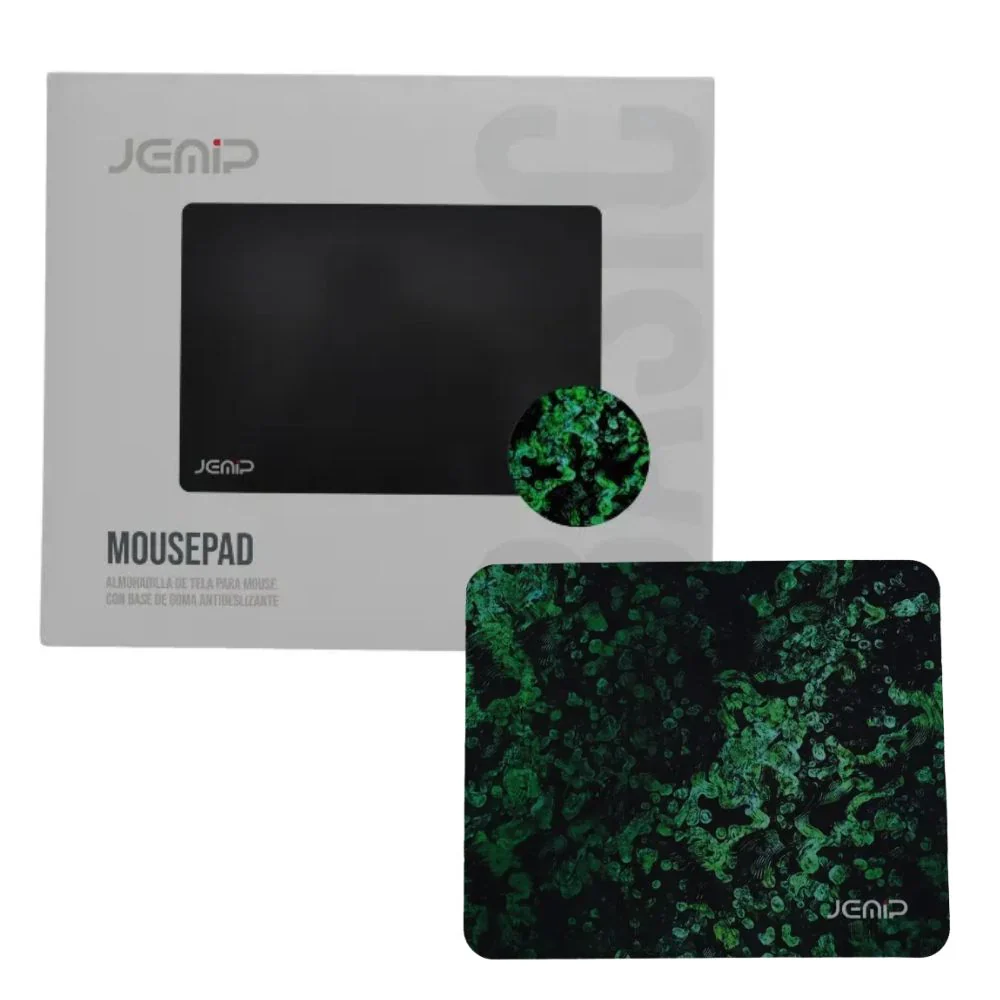 Jemip Mouse Pad Basic Verde Marciano Con Base Antideslizante