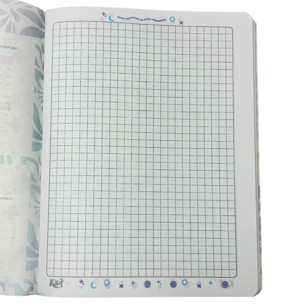 Kiut Cuaderno Cuadriculada 100 Hojas Con Sitckers Diseños Surtidos - Image 4