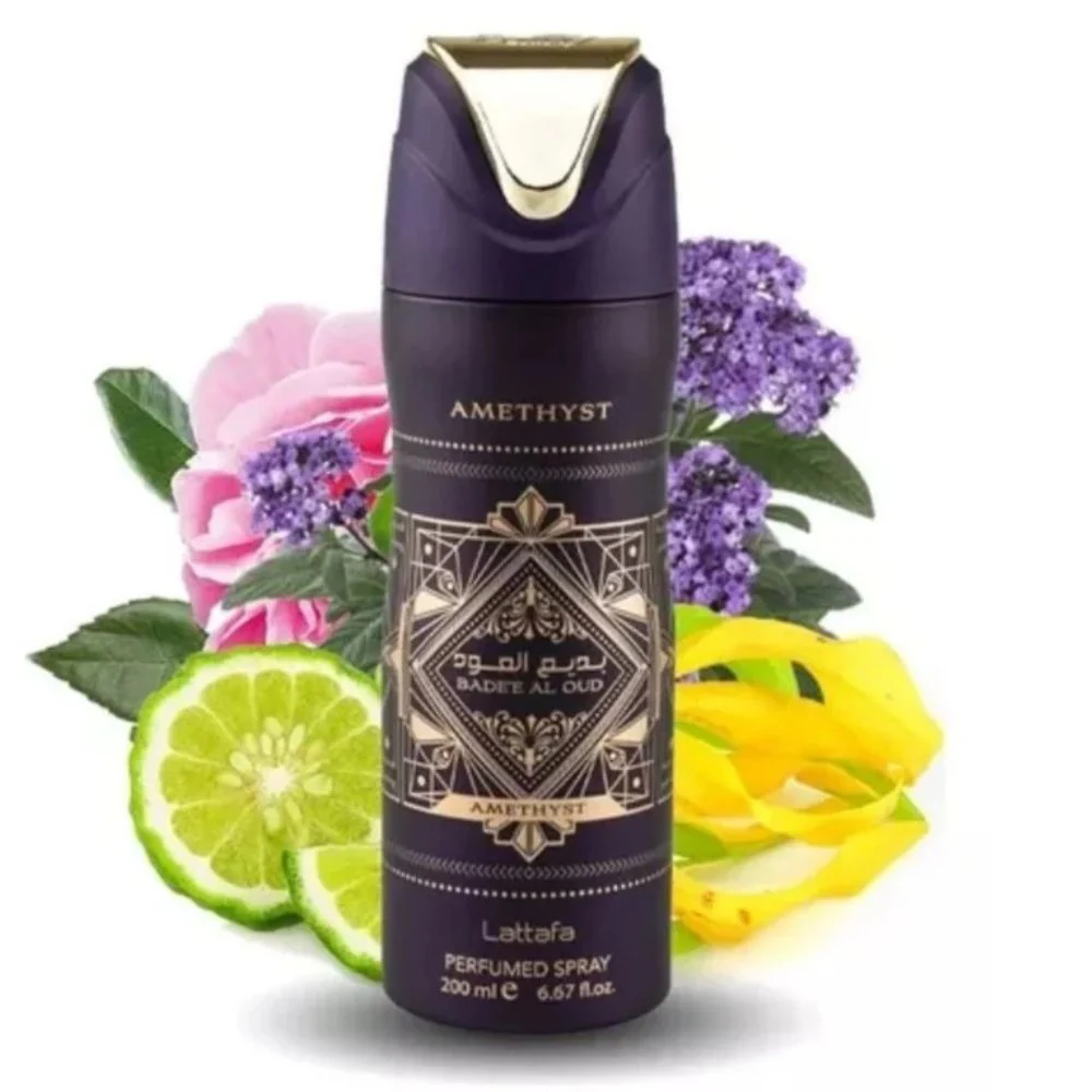 Lattafa Badee al Oud Amethyst Body Spray 200ml - Image 2