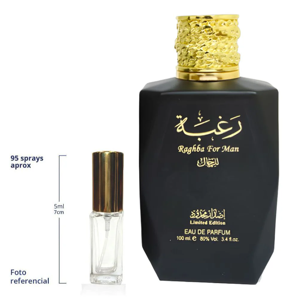 Lattafa Raghba Decant Travel Size Eau De Parfum For Men