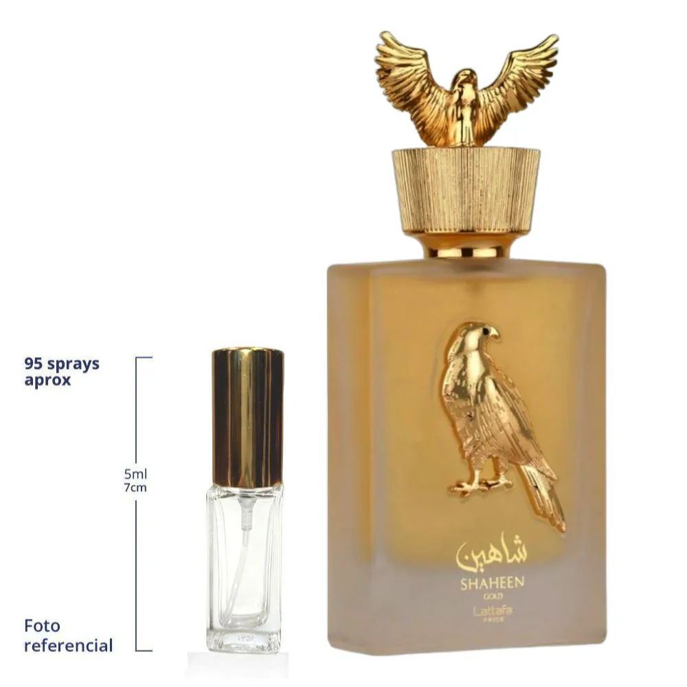 Lattafa Shaheen Gold Decant Travel Size Eau De Parfum Unisex