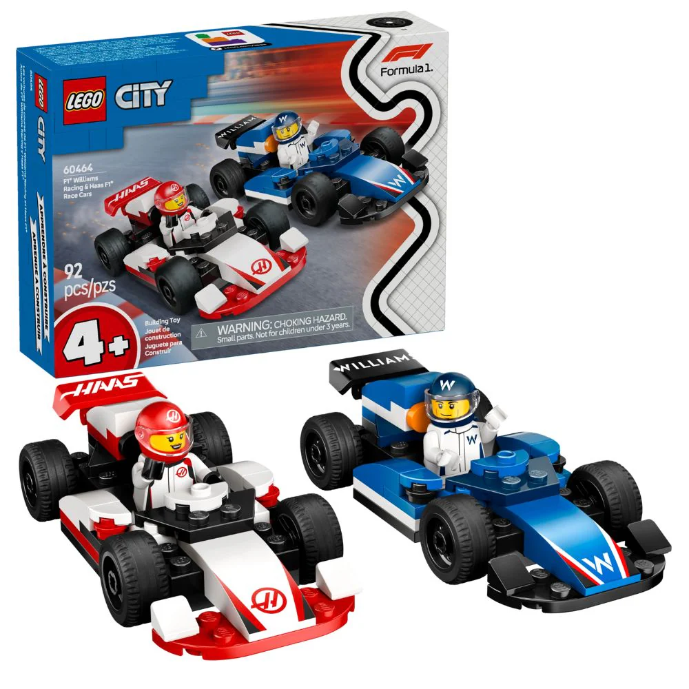 Lego City Formula 1 Williams Racing & Hass Race Cars 92 Pzs 4+ - Image 2
