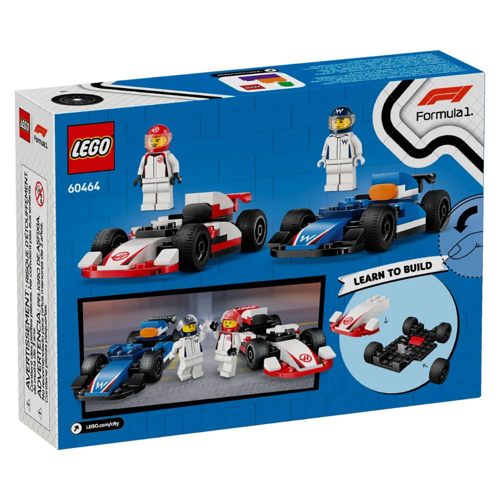 Lego City Formula 1 Williams Racing & Hass Race Cars 92 Pzs 4+ - Image 5