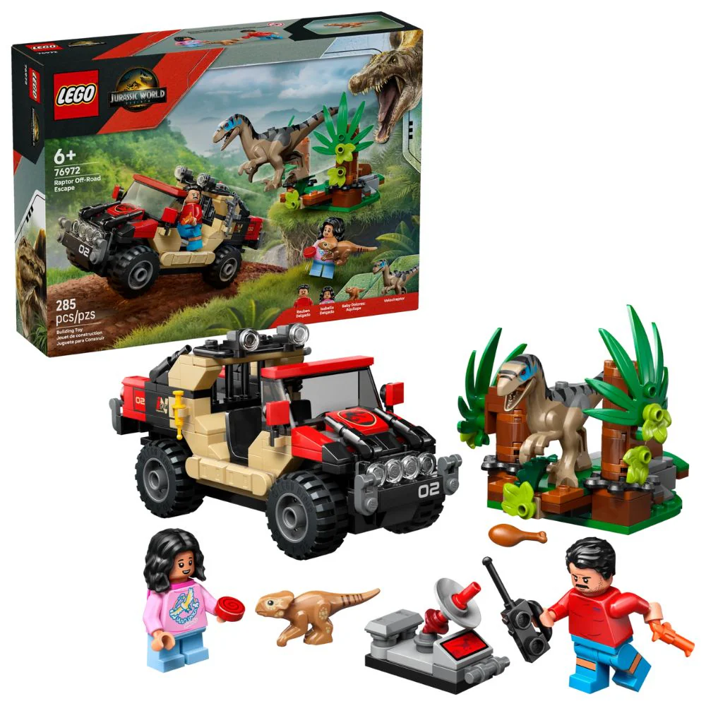Lego Jurassic World Raptor Off-Road Escape 285 Pzs 6+ - Image 2