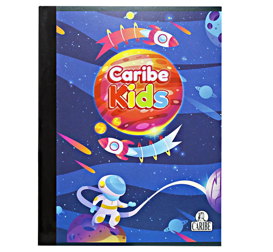 Cuaderno Empastado Doble Linea Caribe Kids Modelos Surtidos 100 Hojas - Image 4