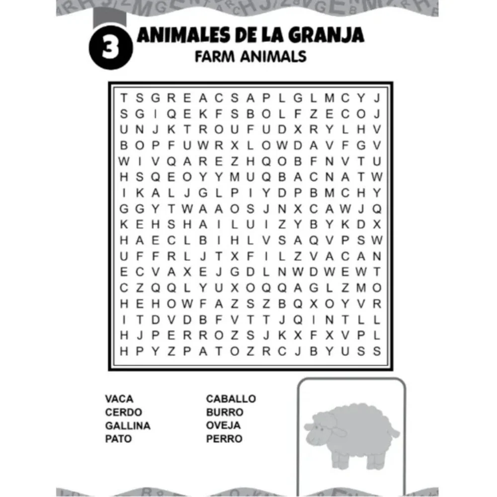 Sopa De Letras Mega Mente En Ingles y Español Animales Humanos y Naturaleza 5+ - Image 2