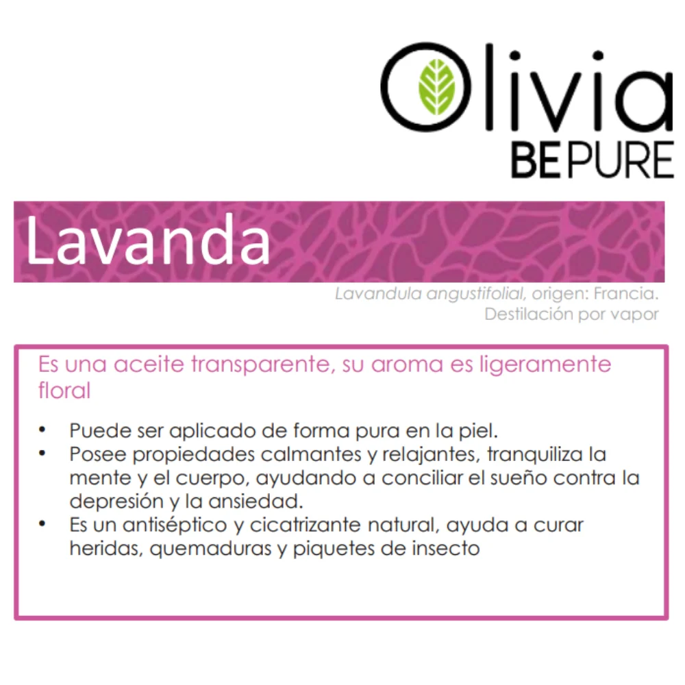 Olivia Be Pure Aceite Esencial Lavanda 10ml - Image 2