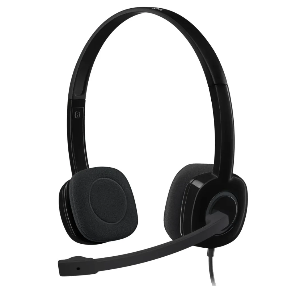 Logitech Audifonos Estereo Con Microfono Para Computadoras H151 Color Negro