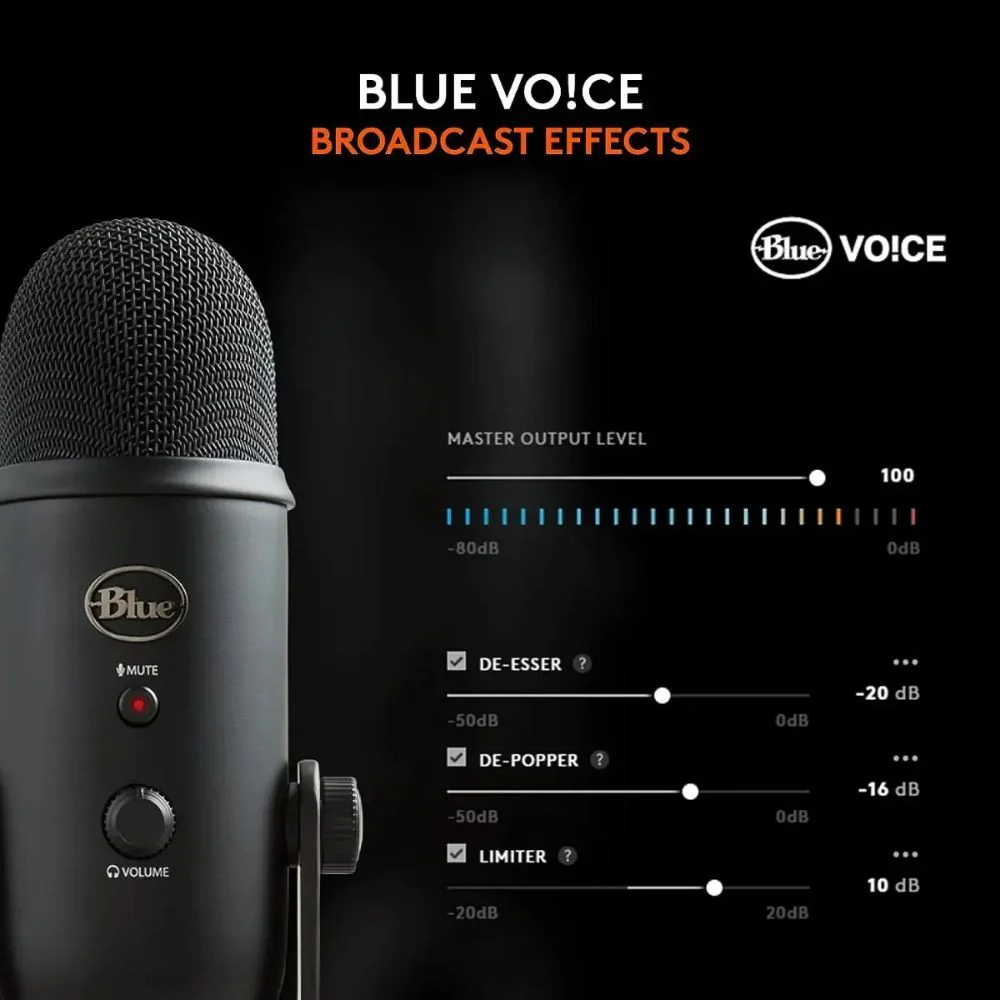 Logitech Micrófono Yeti Blue Voice USB Black - Image 5