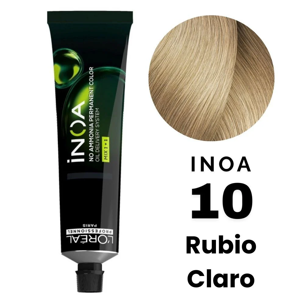 L'Oreal Tinte Inoa Profesional Nro.10 Rubio Claro 60gr