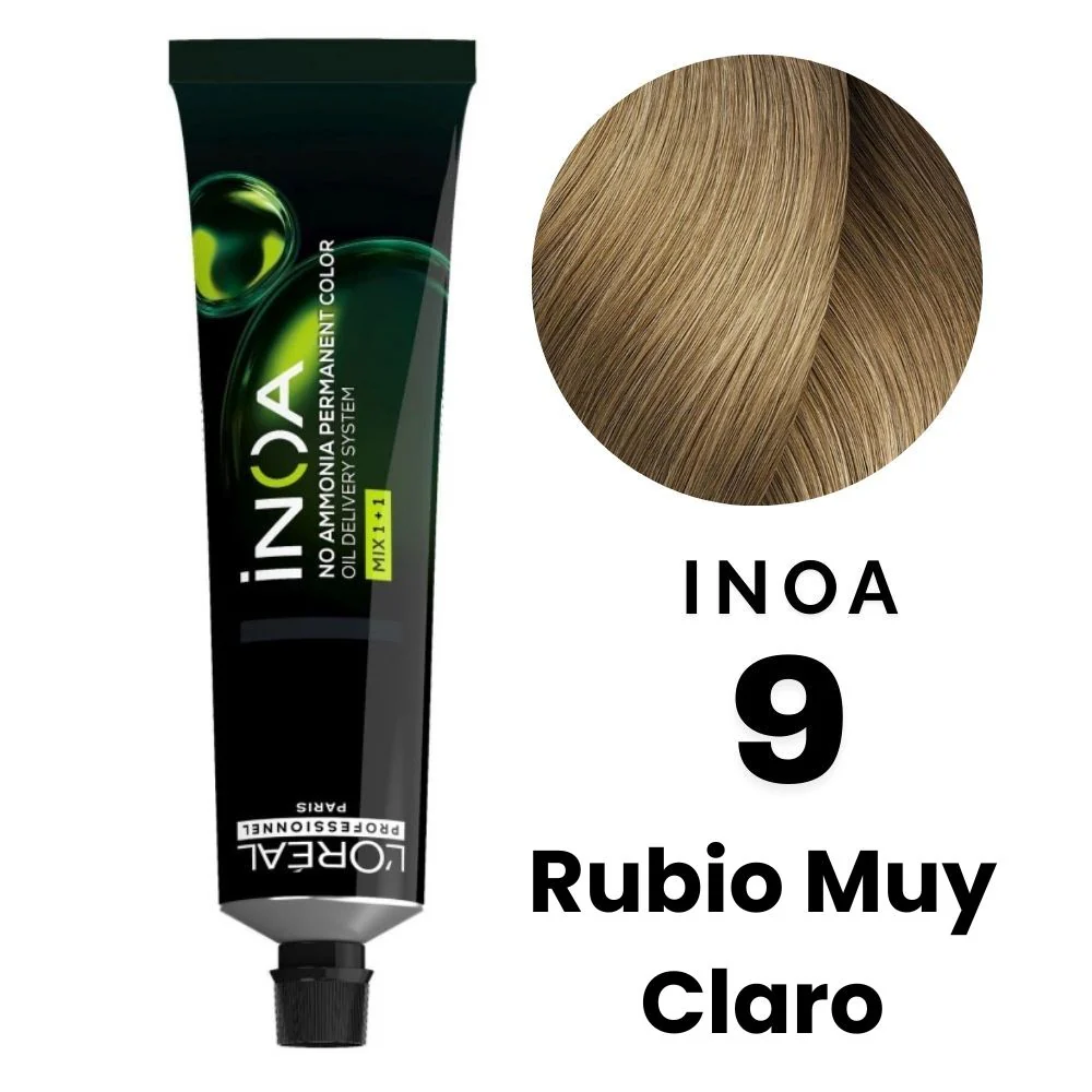 L'Oreal Tinte Inoa Profesional Nro.9 Rubio Muy Claro 60gr