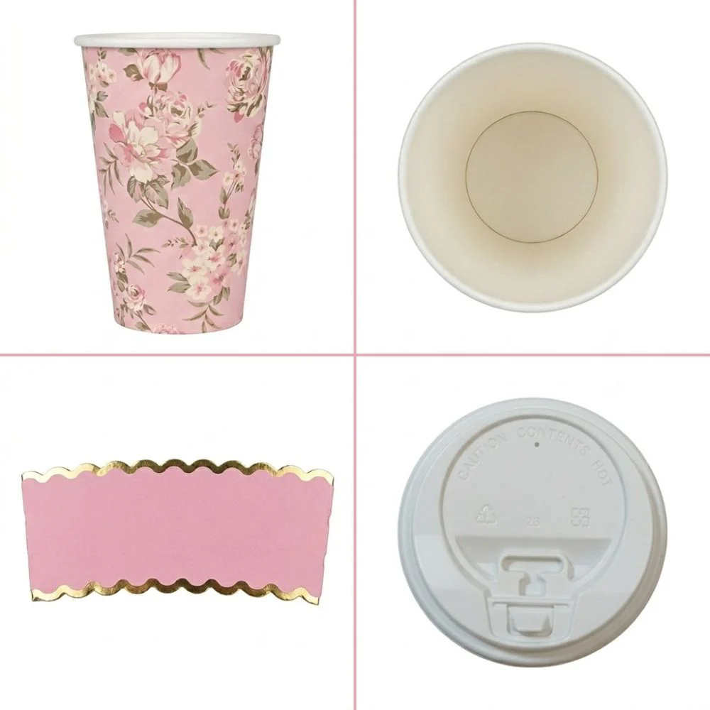 Luxe Collection Vasos Desechables Con Tapas y Fundas 12 Und De 473ml - Image 3