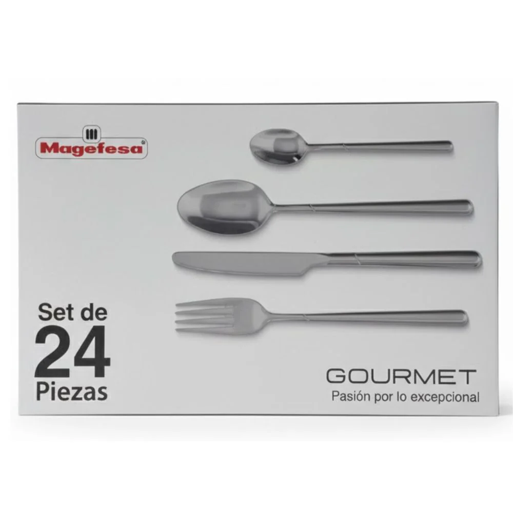 Magefesa Juego de Cubiertos de Acero Inoxidable Gourmet 24 Pcs - Image 2