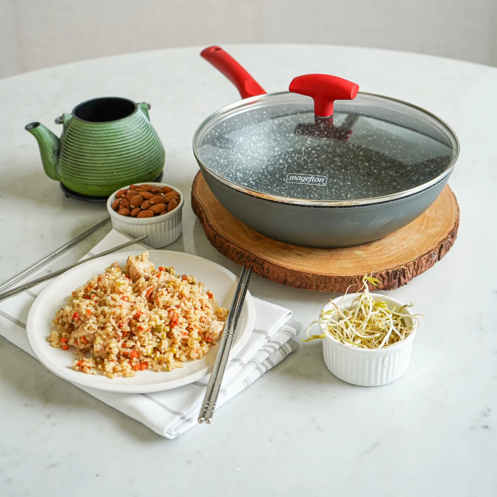 Mageflon Wok Con Tapa Vulcano 28cm - Image 4