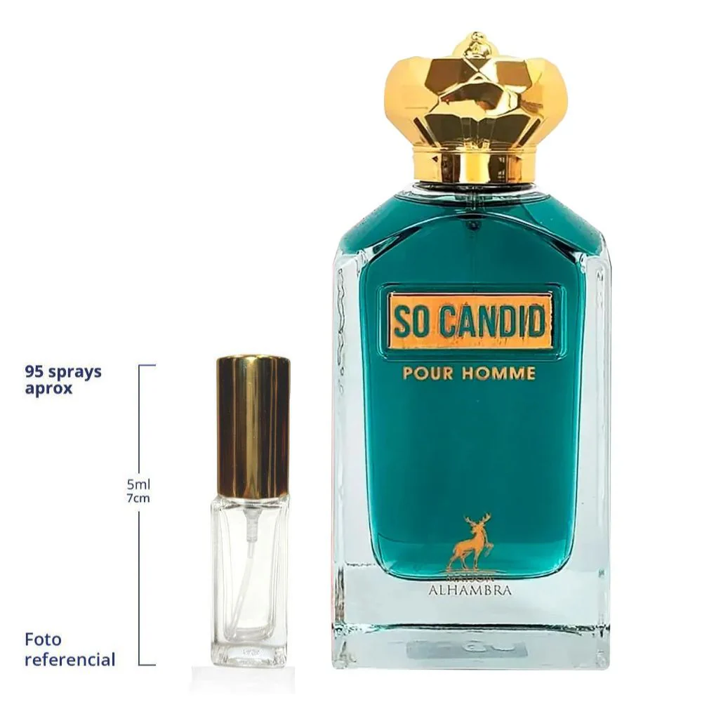 Maison Alhambra So Candid Decant Travel Size Eau De Parfum For Men