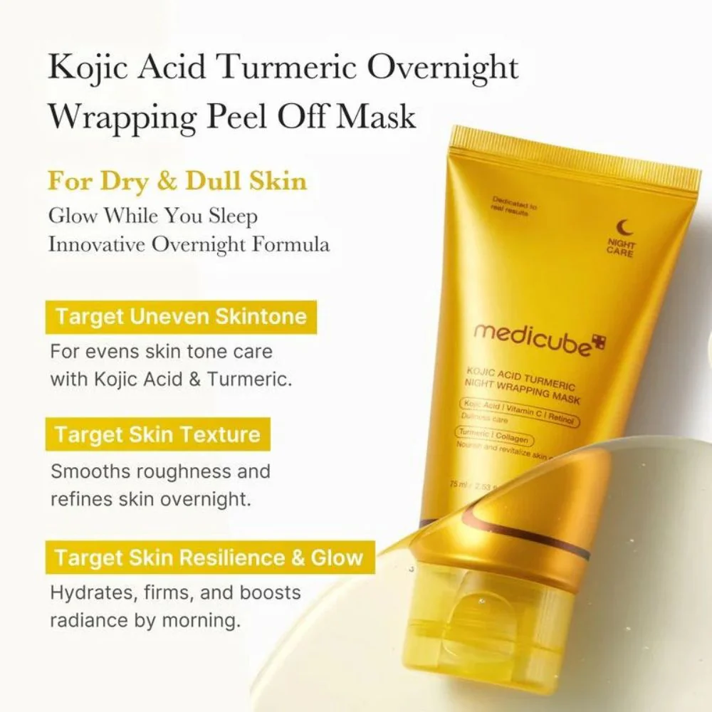 Medicube Kojic Acid Turmeric Night Wrapping Mask 75ml - Image 3