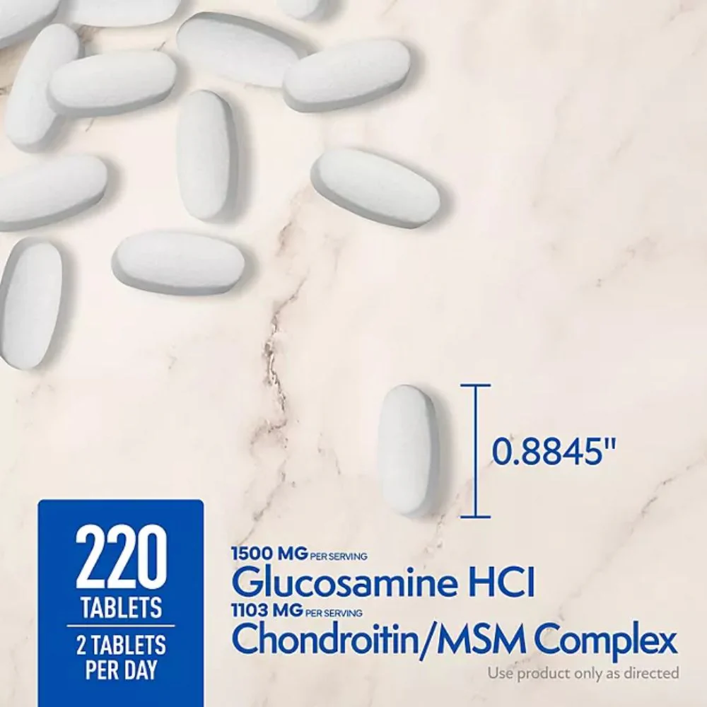 Member´s Mark Glucosamine HCI 1500mg Chondroitin / MSM Complex 1103mg 220 Tablets - Image 3