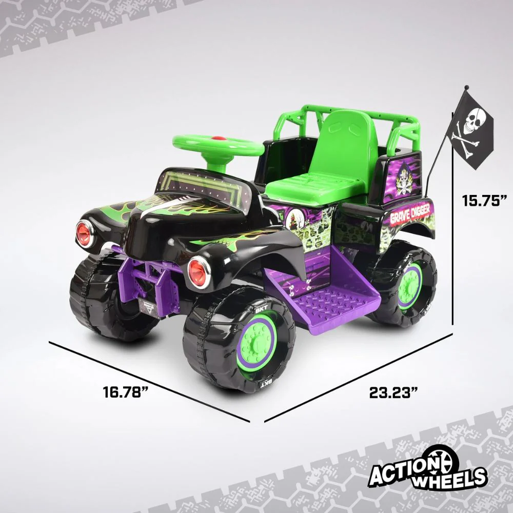 Monster Jam Grave Digger Ride on Car Monster Truck 16-36 Months - Image 2