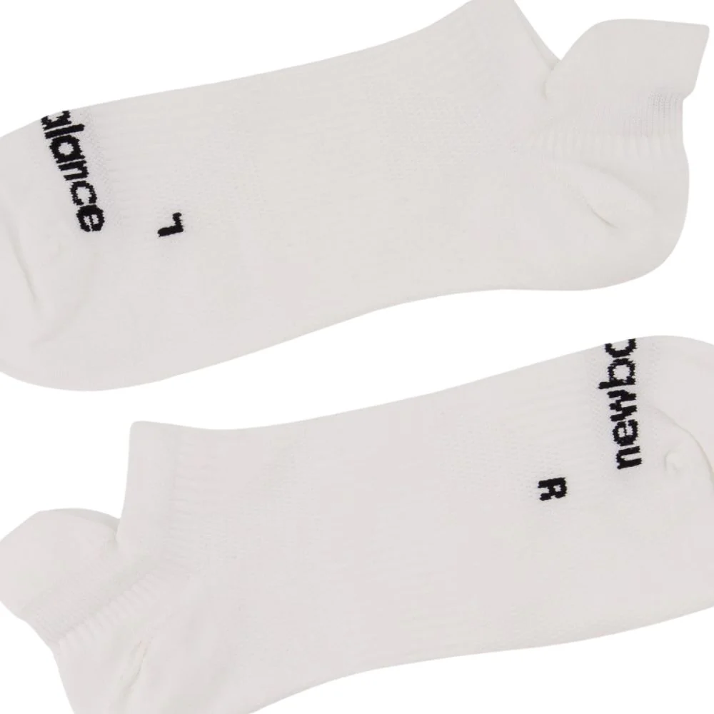New Balance Media Corta Run Flat Knit No Show Blanco 1 Par - Image 3