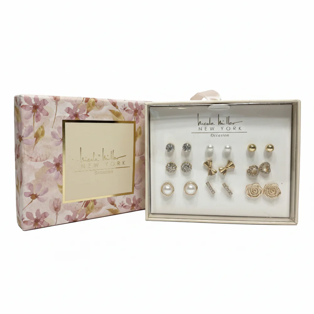 Nicole Miller Set De 9 Pares Zarcillos Para Damas - Image 3