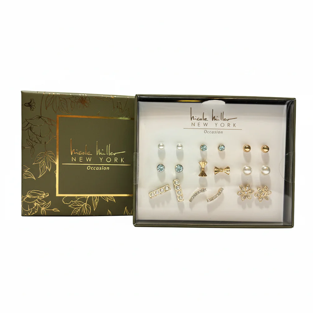 Nicole Miller Set De 9 Pares Zarcillos - Image 3