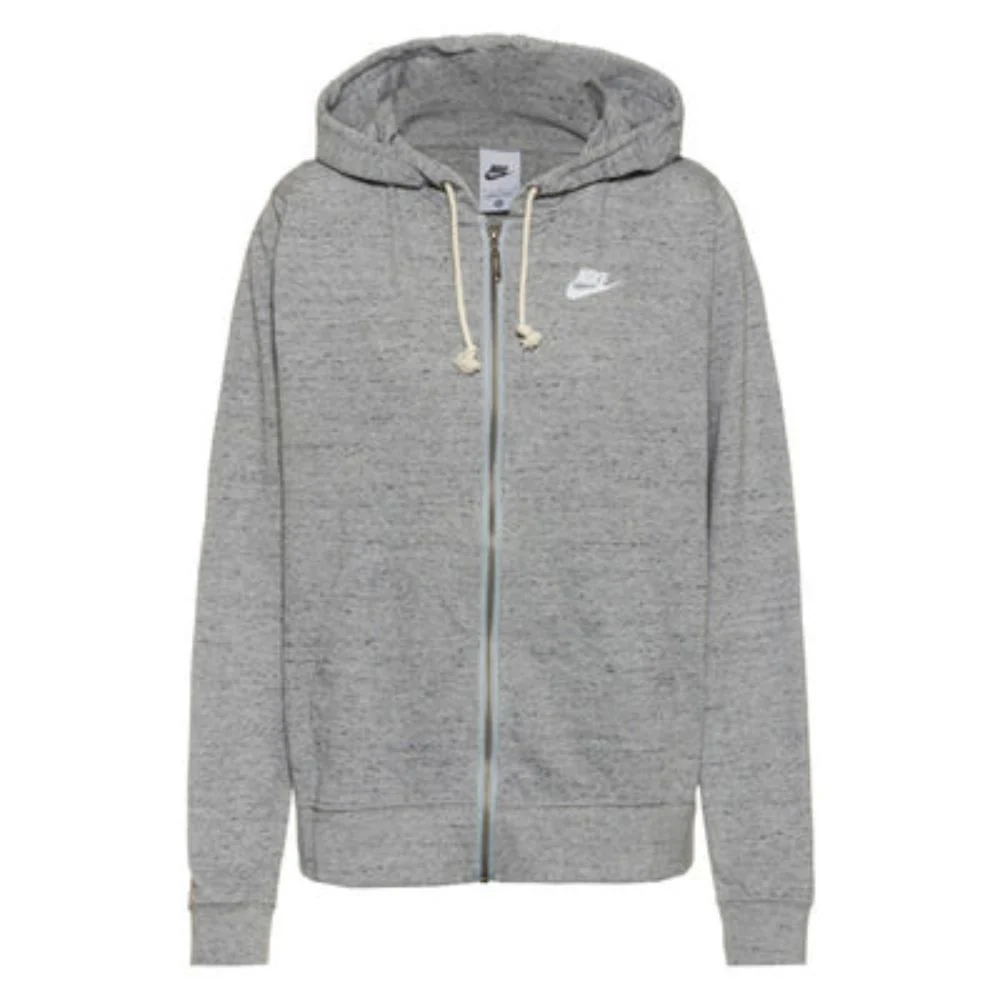Nike Sweater De Algodón Para Damas Color Gris Claro - Image 5