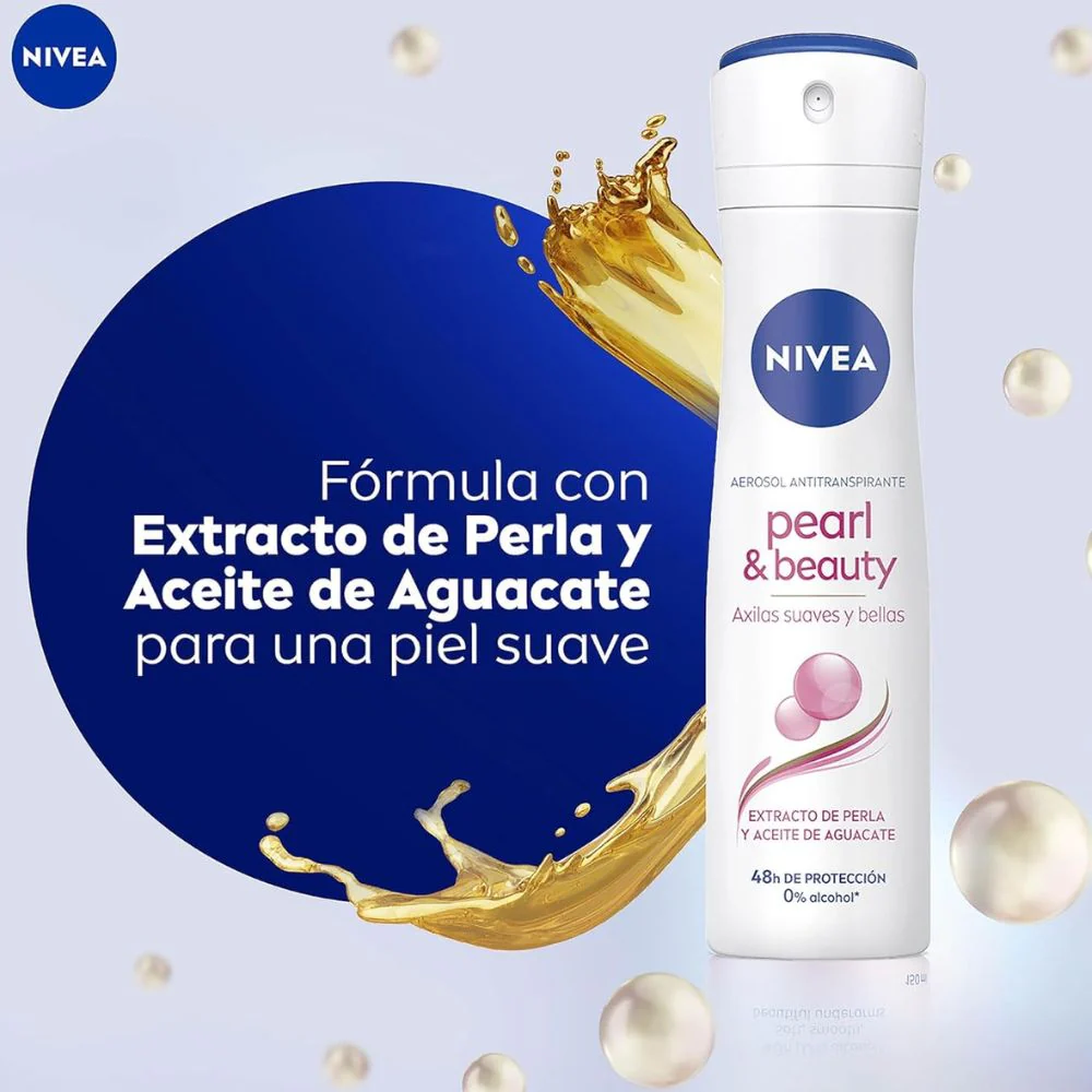 Nivea Desodorante en Aerosol Antitranspirante Pearl & Beauty 150ml - Image 2