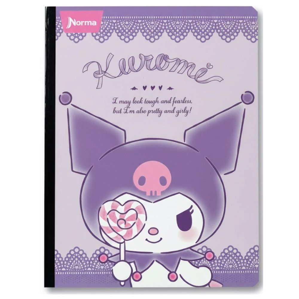 Norma Cuaderno Kuromi Cuadriculado Cosido 100 Hojas Diseño Diseño Mirror