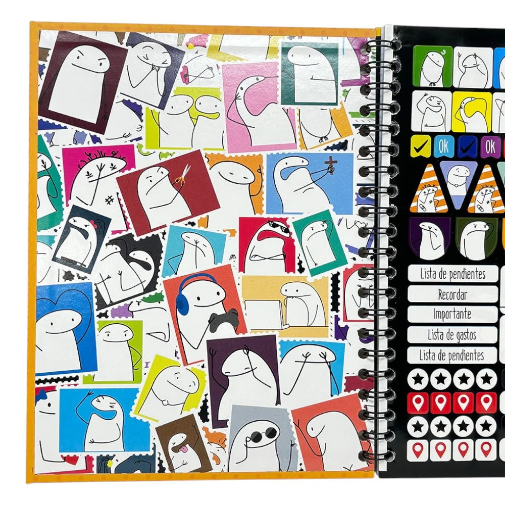 Norma Cuaderno Argollado Memes 6 Materias 150 Hojas Con stickers Diseños Surtidos - Image 2