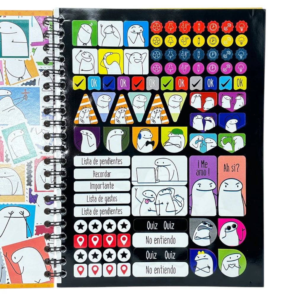 Norma Cuaderno Argollado Memes Una Materia 80 Hojas Con stickers Diseños Surtidos - Image 3