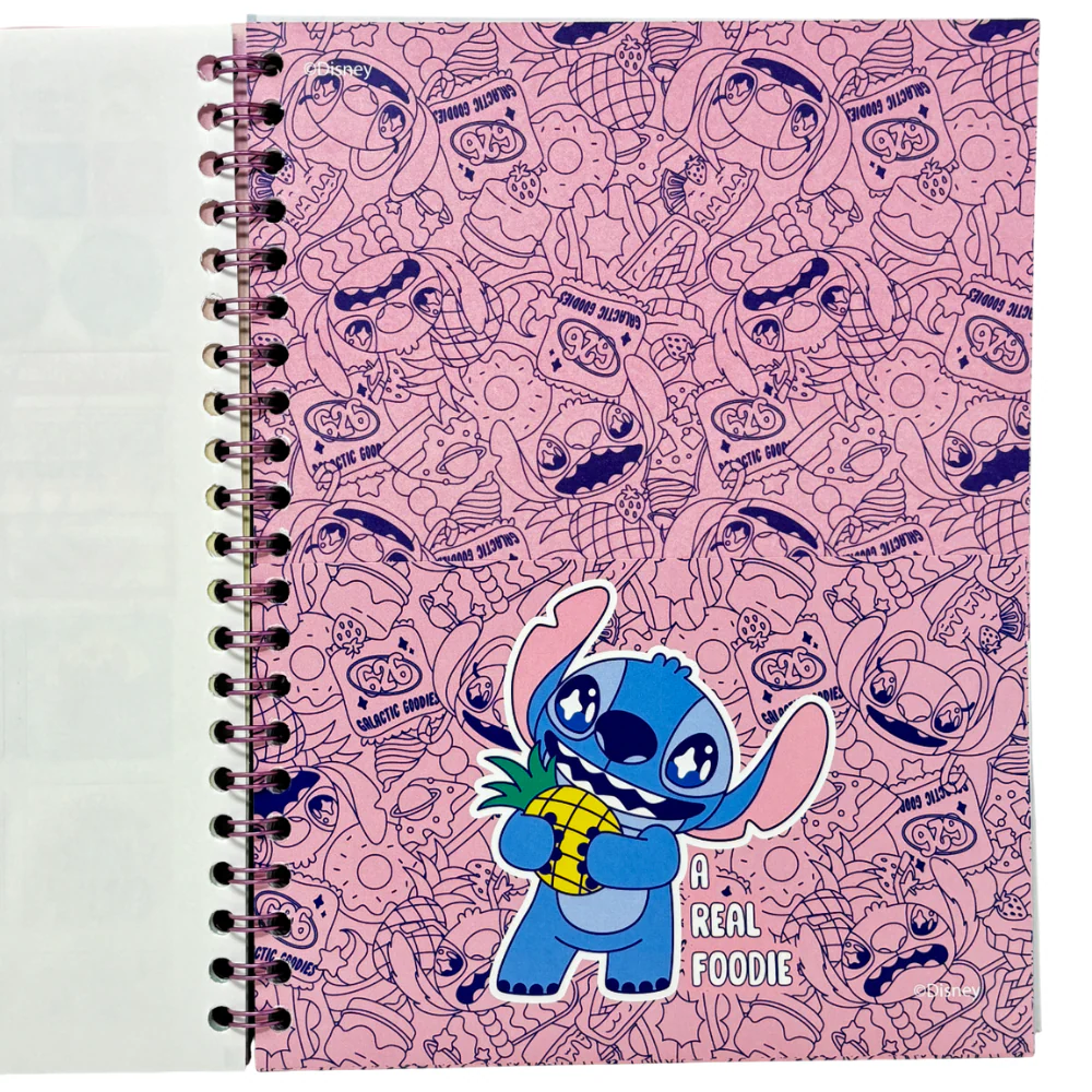 Norma Cuadero Argollada Stitch 4 Materias 100 Hojas Con stickers Diseños Surtidos - Image 5