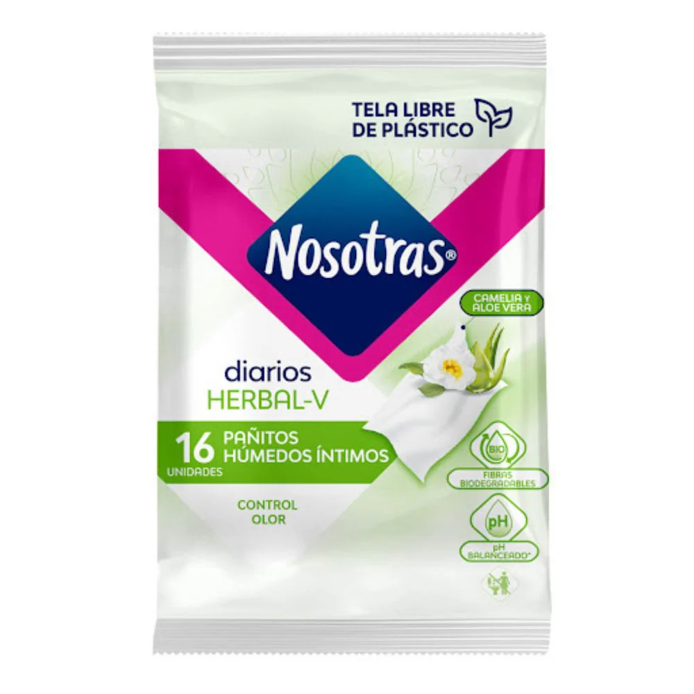 Nosotras Toallas Intimas Herbal-V 16 Und