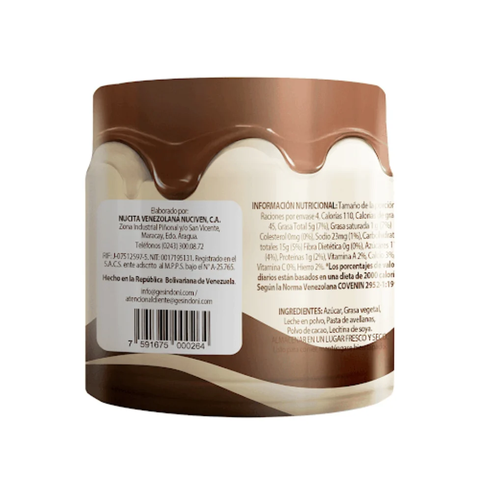 Nucita Doble Sabor Vaso 85gr - Image 2