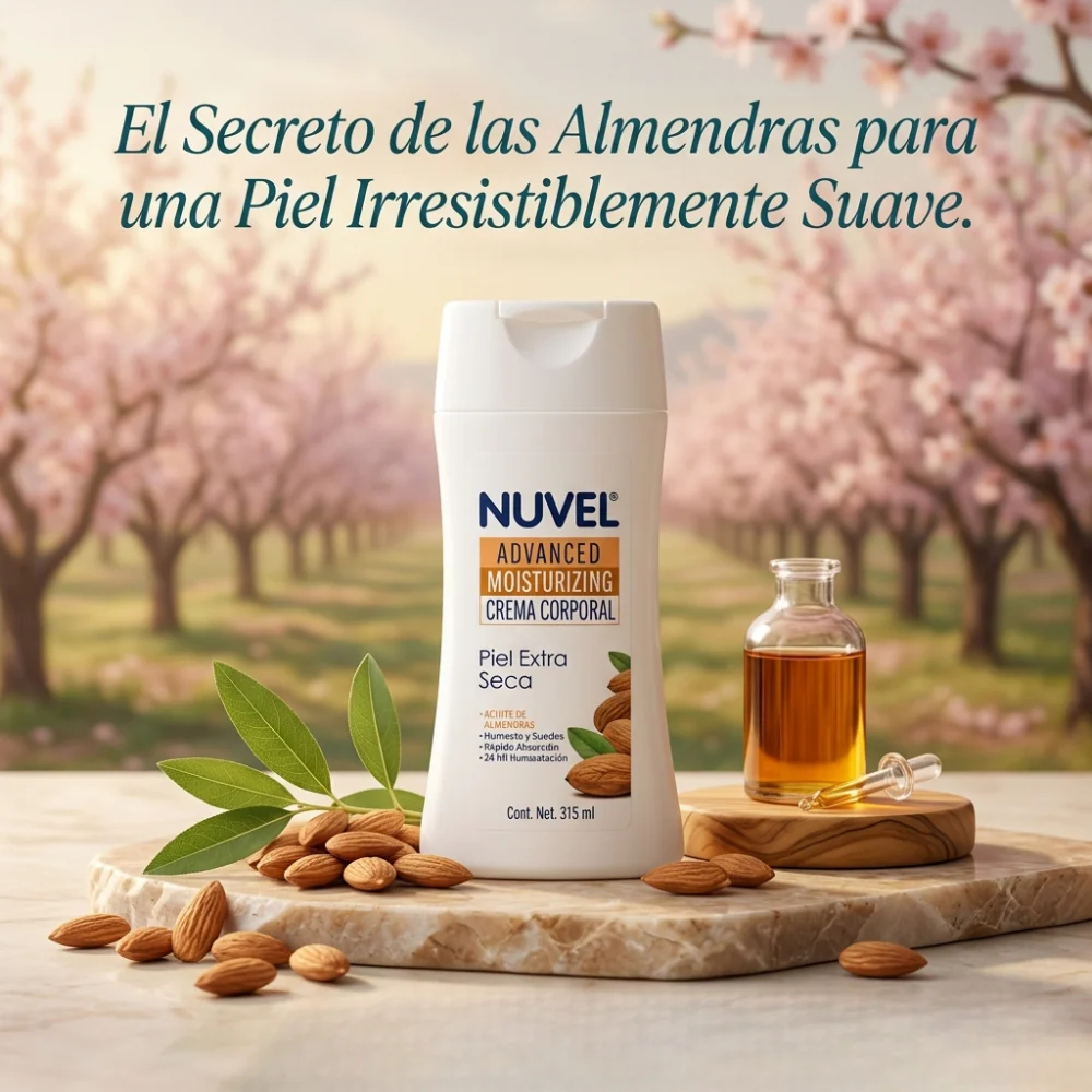 Nuvel Advanced Moisturizing Crema Corporal Aceite De Almendras "Piel Extra Seca" 315ml - Image 2