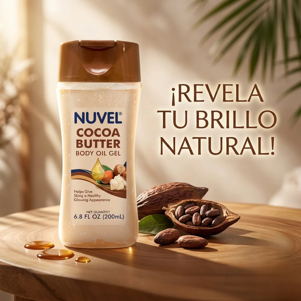 Nuvel Body Oil Gel Cocoa Butter 200ml - Image 2