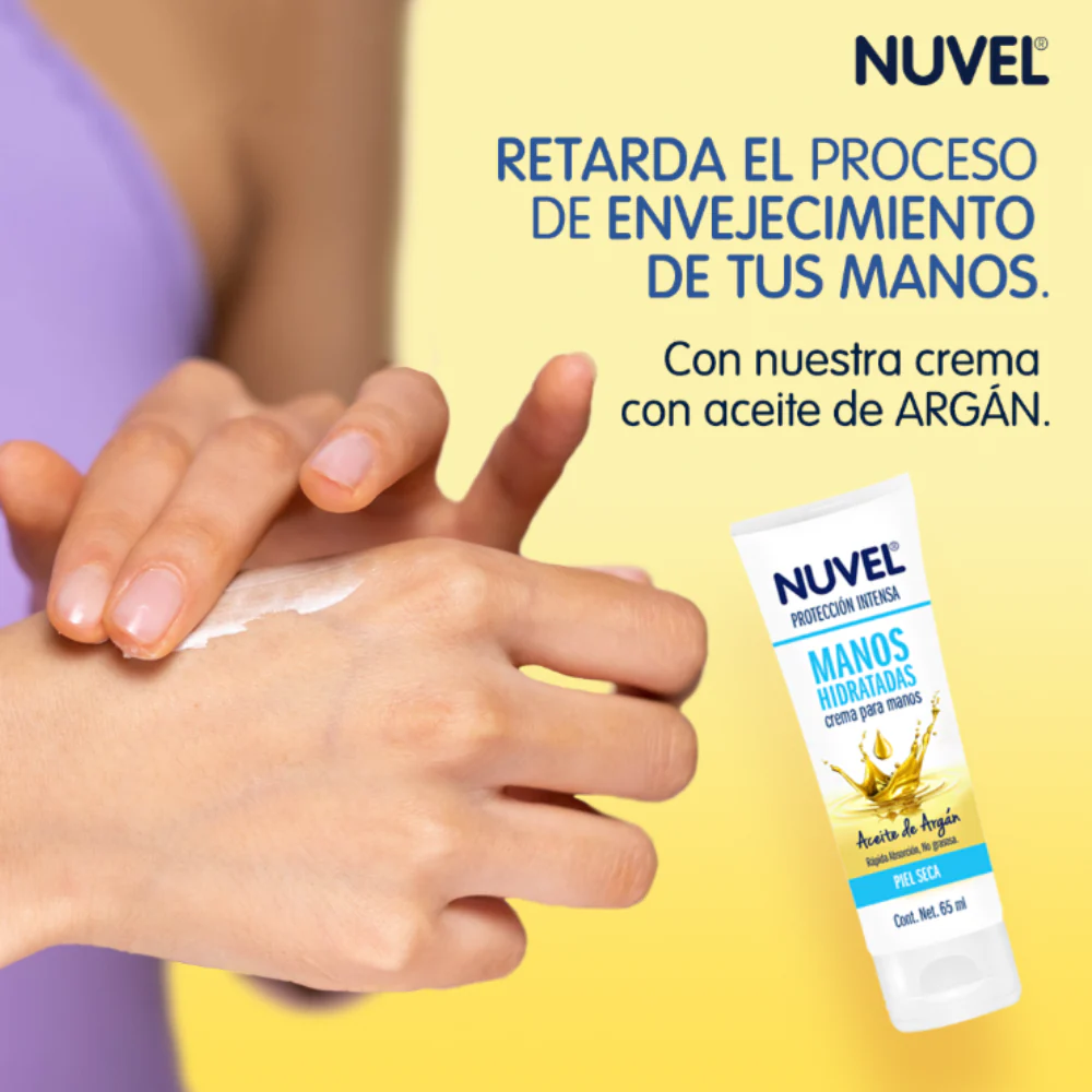 Nuvel Crema Para Manos Protección Intensa Aceite De Argán "Piel Seca" 65ml - Image 2