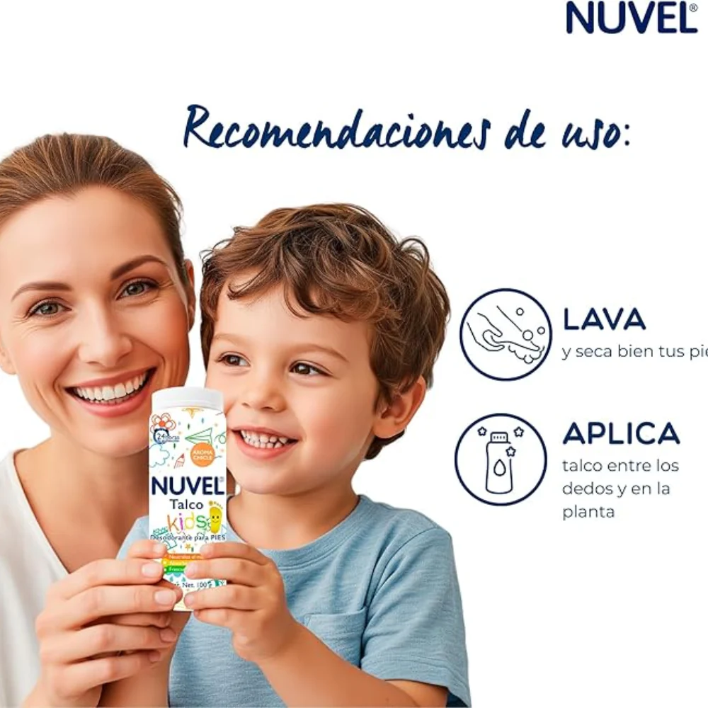Nuvel Talco Kids Desodorante Para Pies 100gr - Image 4