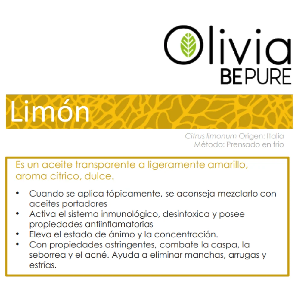 Olivia Be Pure Aceite para Difusor Esencial Limon 10ml - Image 2
