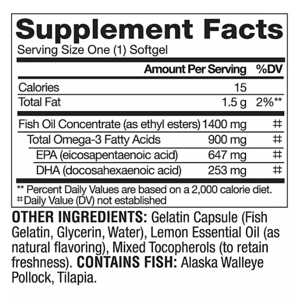 Omega-3 900mg 150 Pesco-Vegetarian Softgels Member’s Mark - Image 2