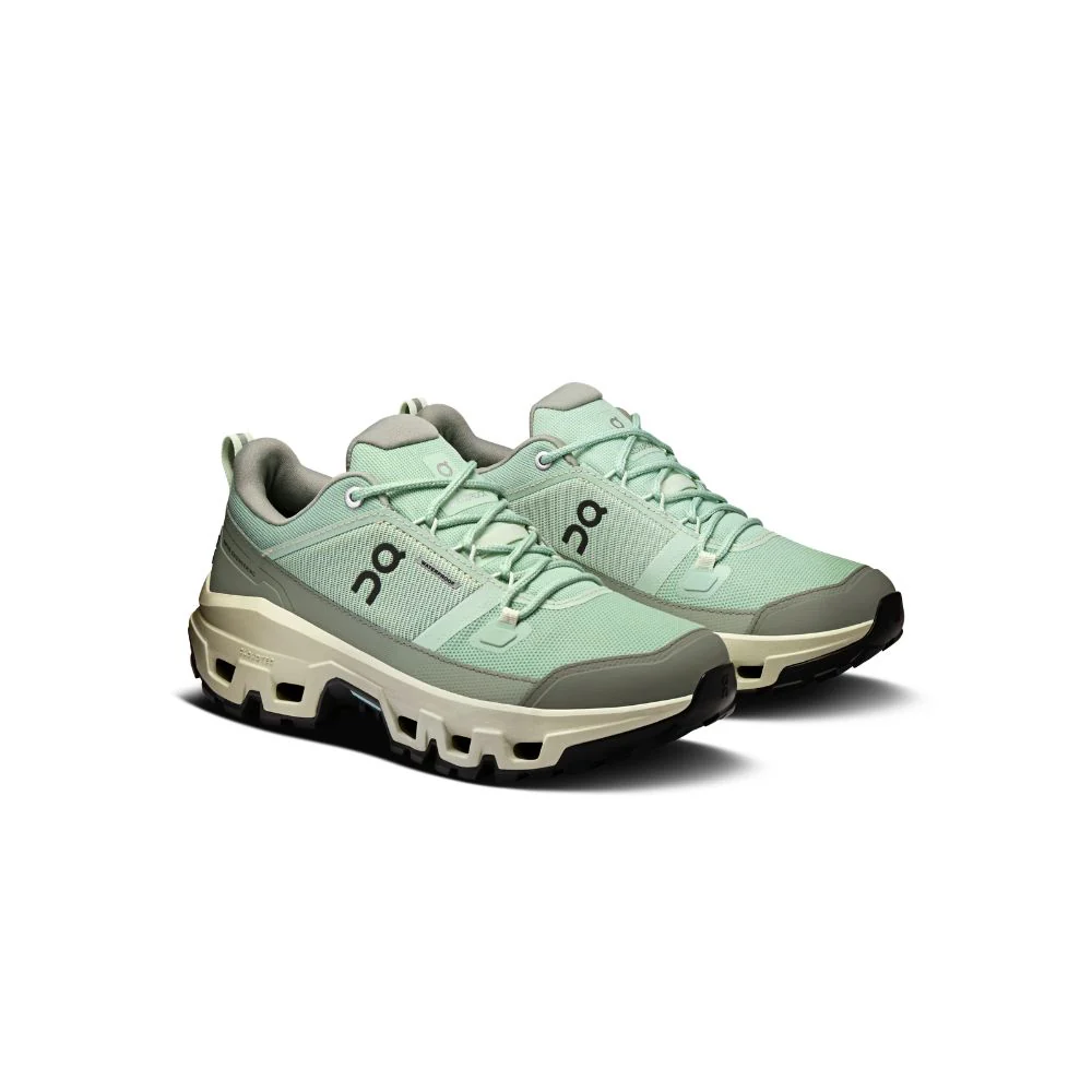 On Zapatos Trail Para Damas Cloudrock Low Waterproof Mineral Aloe - Image 4