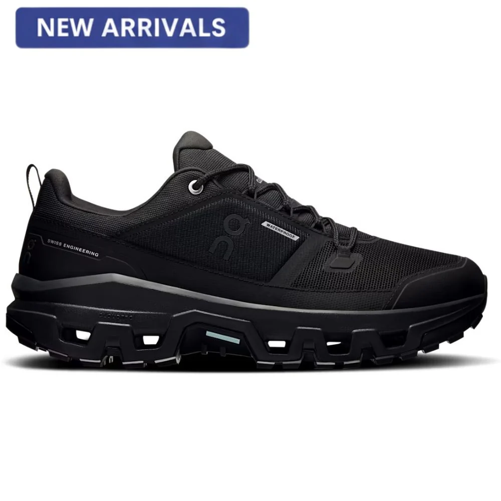 On Zapatos Trail Para Caballeros Cloudrock Mid Waterproof Black Black