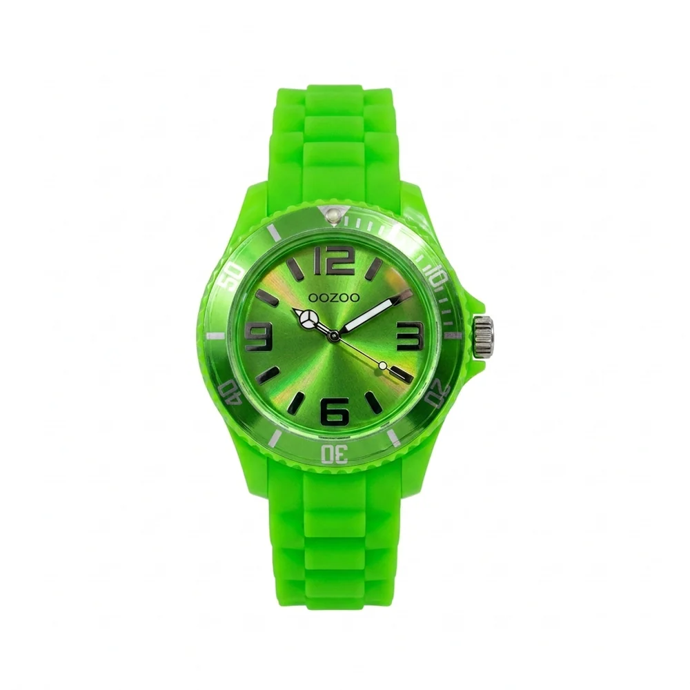 Oozoo Reloj Deportivo Correa De Silicone Para Damas Fluorescent Green - Image 2