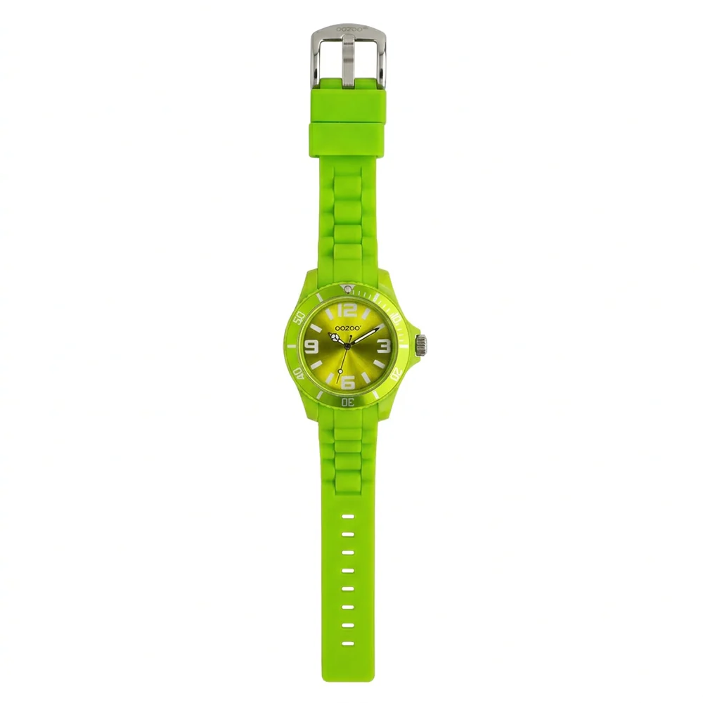 Oozoo Reloj Deportivo Correa De Silicone Para Damas Fluorescent Green - Image 3
