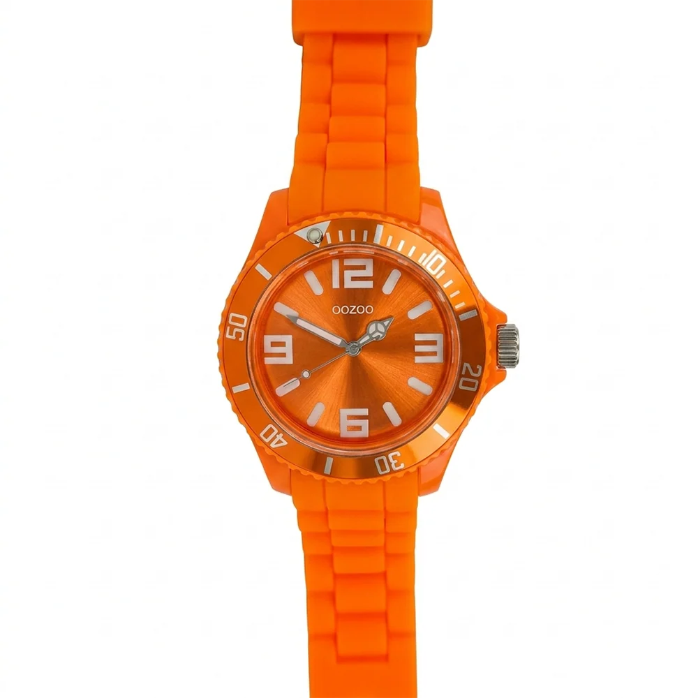 Oozoo Reloj Deportivo Correa De Silicone Para Damas Fluorescent Orange - Image 2