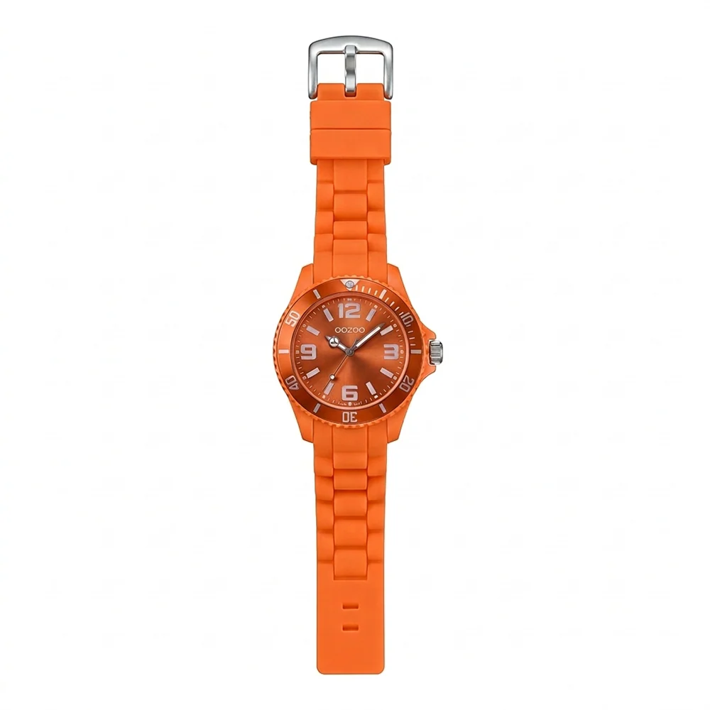 Oozoo Reloj Deportivo Correa De Silicone Para Damas Fluorescent Orange - Image 3