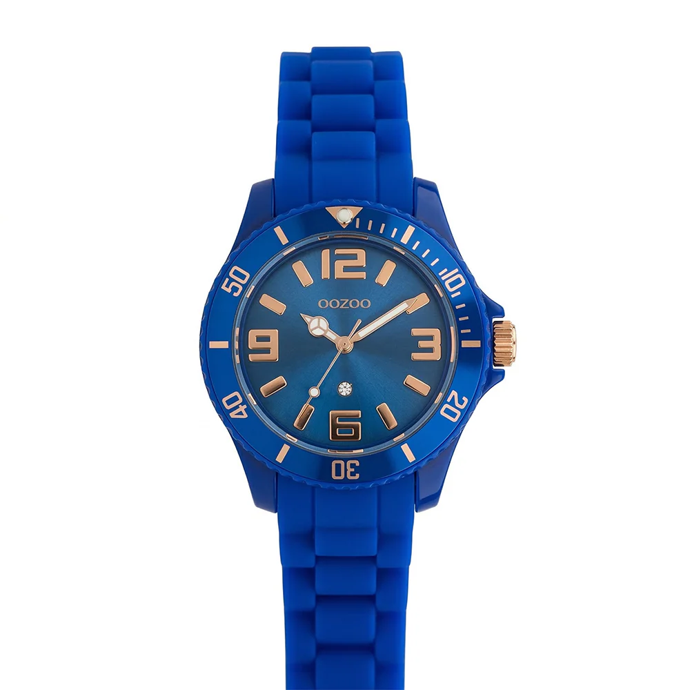 Oozoo Reloj Deportivo Correa De Silicone Para Damas Blue - Image 2