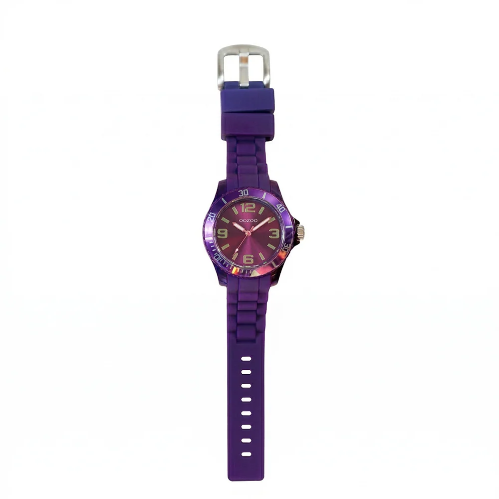 Oozoo Reloj Deportivo Correa De Silicone Para Damas Grape - Image 3